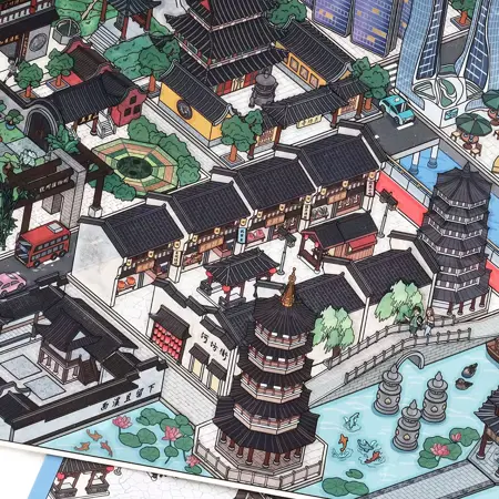 Kreativní antistresové vylepovačky – rumbox | 1 scéna + 3 PET samolepky (18 × 29.5 cm) city