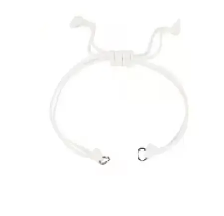 Šňůrka na náramek s posuvným uzlíkem – 24,9 cm bílá