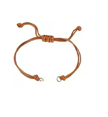 Šňůrka na náramek s posuvným uzlíkem – 24,9 cm čokoládově hnědá