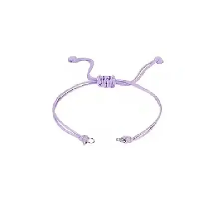 Šňůrka na náramek s posuvným uzlíkem – 24,9 cm levandulová