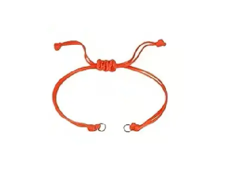 Šňůrka na náramek s posuvným uzlíkem – 24,9 cm červená