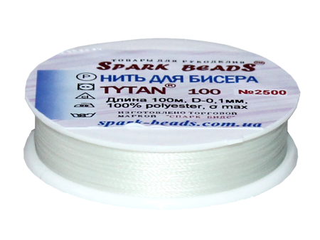 Nit na korálky Ariadna Tytan 100 – 100 m, odstín 2500 bílá
