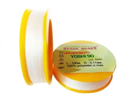 Nit na korálky Yoshi (Japonsko) – 100 m, bílá