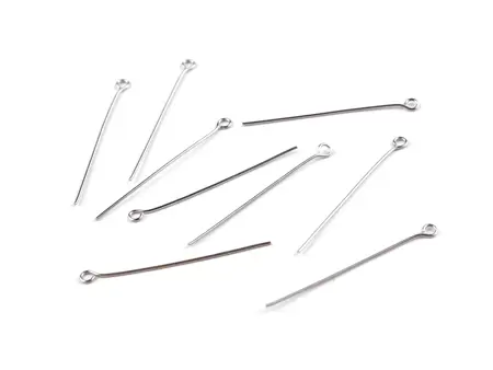 Ketlovací jehla stříbrná 30 mm – balení 10 ks