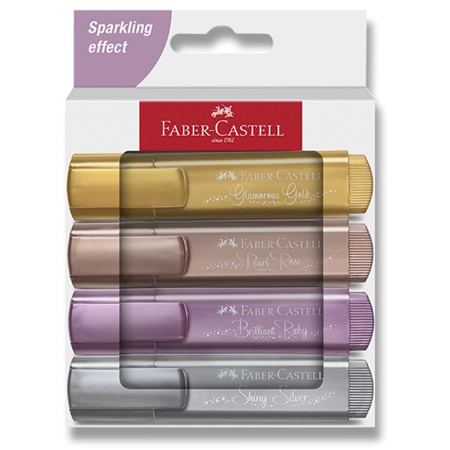 Zvýrazňovače Faber-Castell Metallic 4ks