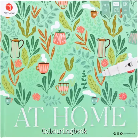 Omalovánky At home – Relaxační omalovánky pro dospělé | 128 listů