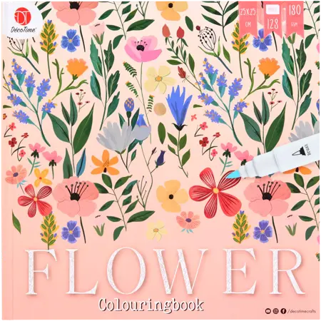 Omalovánky Flower – Relaxační omalovánky pro dospělé | 128 listů