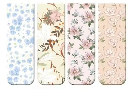 Magnetické záložky – romantická květinová kolekce (4 ks) Něžná poezie rozkvětu