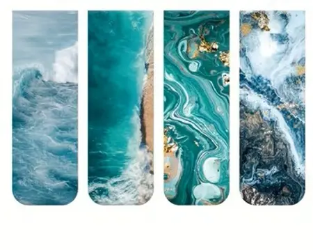 Oceánské abstrakce – magnetické záložky Zlatý příboj