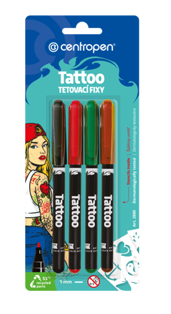 Tetovací souprava popisovačů 4ks