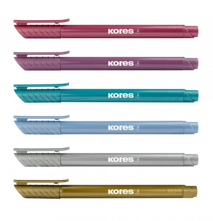 Popisovače Kores Metallic Style Marker 6ks