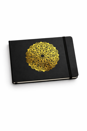 Skicář A5 s pevnými deskami – kreativní zápisník pro kreslení i poznámky Mandala