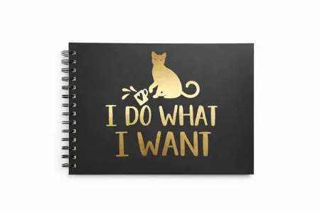Skicář A4 „I Do What I Want“ – spirálová vazba