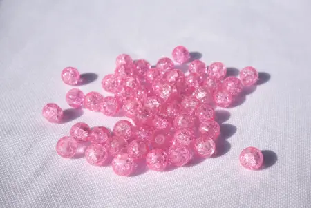 Korálek práskaný kulička 8mm orchideová