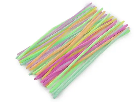 Chlupaté drátky na tvoření pastelové Ø6 mm délka 30 cm