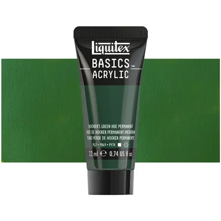 Akrylová barva Liquitex Basics 22 ml – 224 hookers green hue permanent 