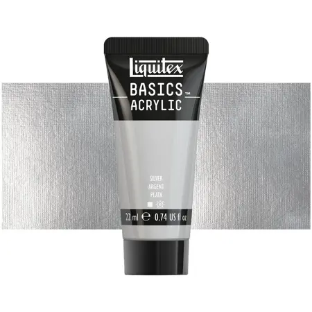 Akrylová barva Liquitex Basics 22 ml – 052 silver 
