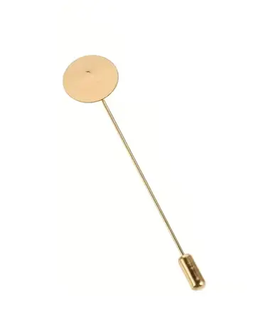Ozdobný špendlík - polotovar s ploškou 7.6x1.5cm  Zlatá
