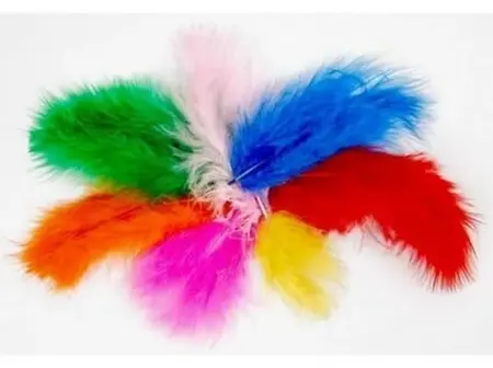 Prachové peří 10g mix barev
