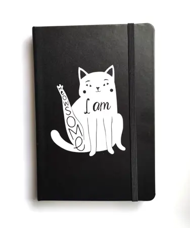 Poznámkový blok A5 „Meowsome“ s gumičkou