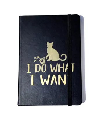 Poznámkový blok A5 „I Do What I Want“ s gumičkou – 120 linkovaných stran FSC®