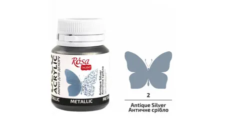 Akrylová barva Rosa Decor 20 ml – 252 Antique silver