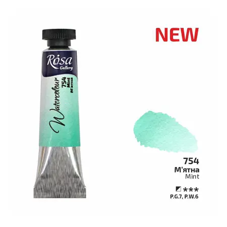 Akvarelové barvy Rosa 10 ml 754 mint