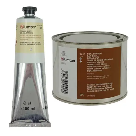 Olejová barva Umton mistrovská 0085 Stříbrná 20 ml