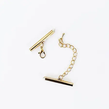 Koncovka zásuvná se zapínáním, ružove zlato, 30mm