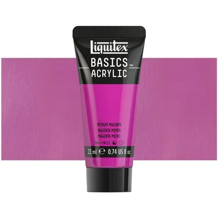 Akrylová barva Liquitex Basics 22 ml –  500 medium magenta