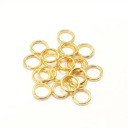 Spojovací kroužek 8 mm zlato – balení 10 ks