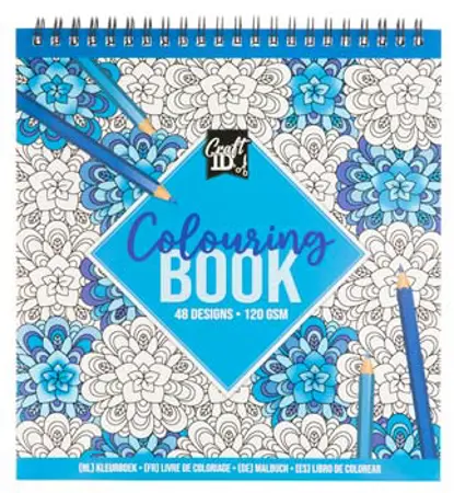 Kreativní omalovánky 21x20cm, kroužková v.-modré  