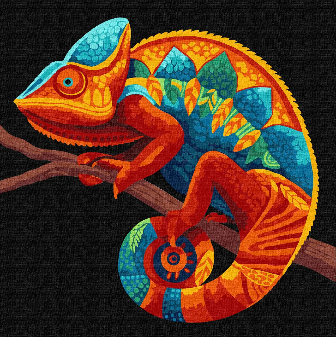 Malování podle čísel – plátno 30×30 cm KHO 6835 Temný chameleon - fotografie 1