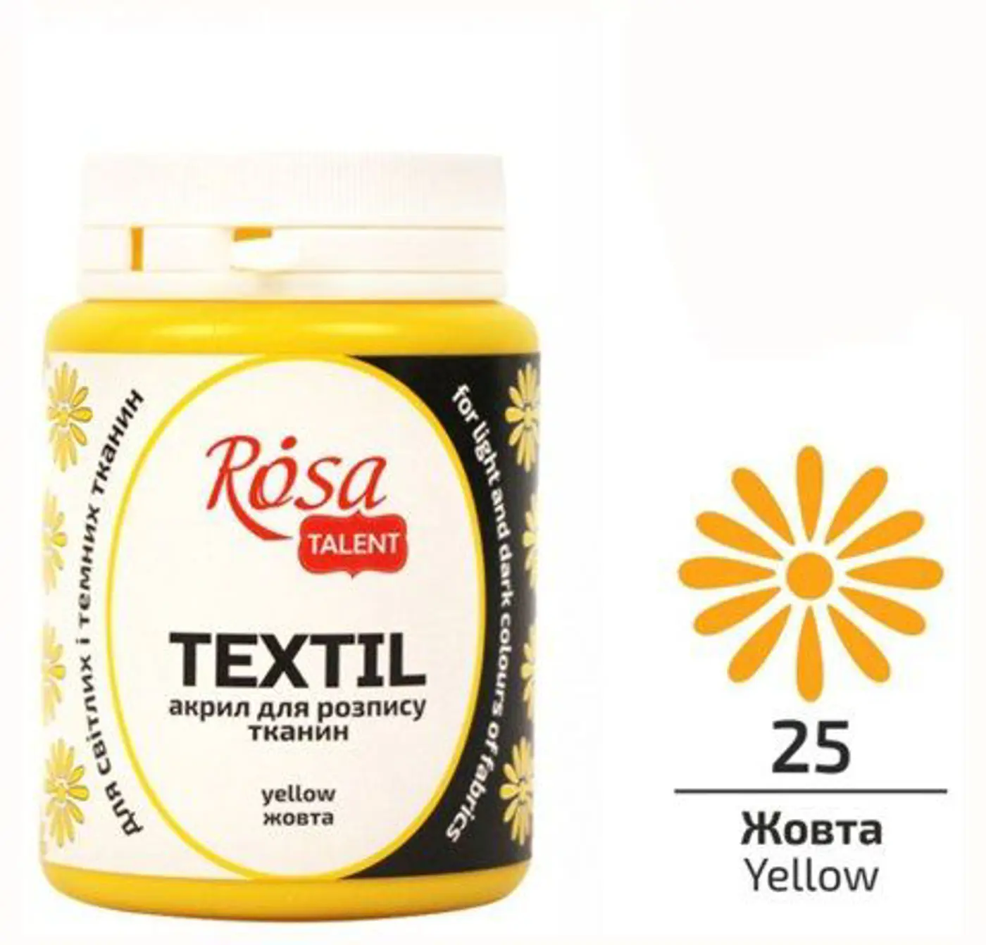 Barva na textil Rosa 80ml  25 Yellow - fotografie 1