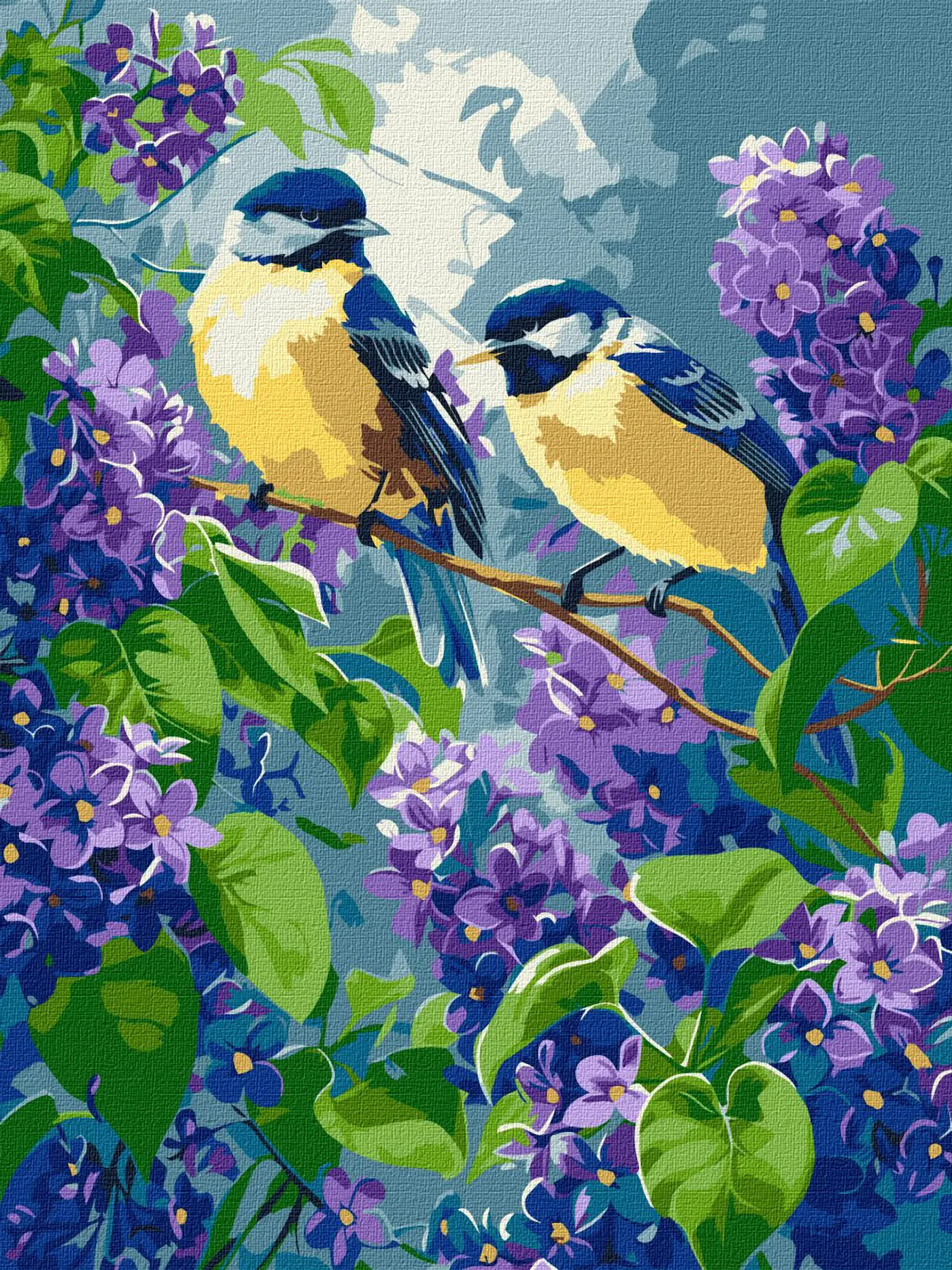 Malování podle čísel – plátno 30×40 cm Spring duet 6654 - fotografie 1