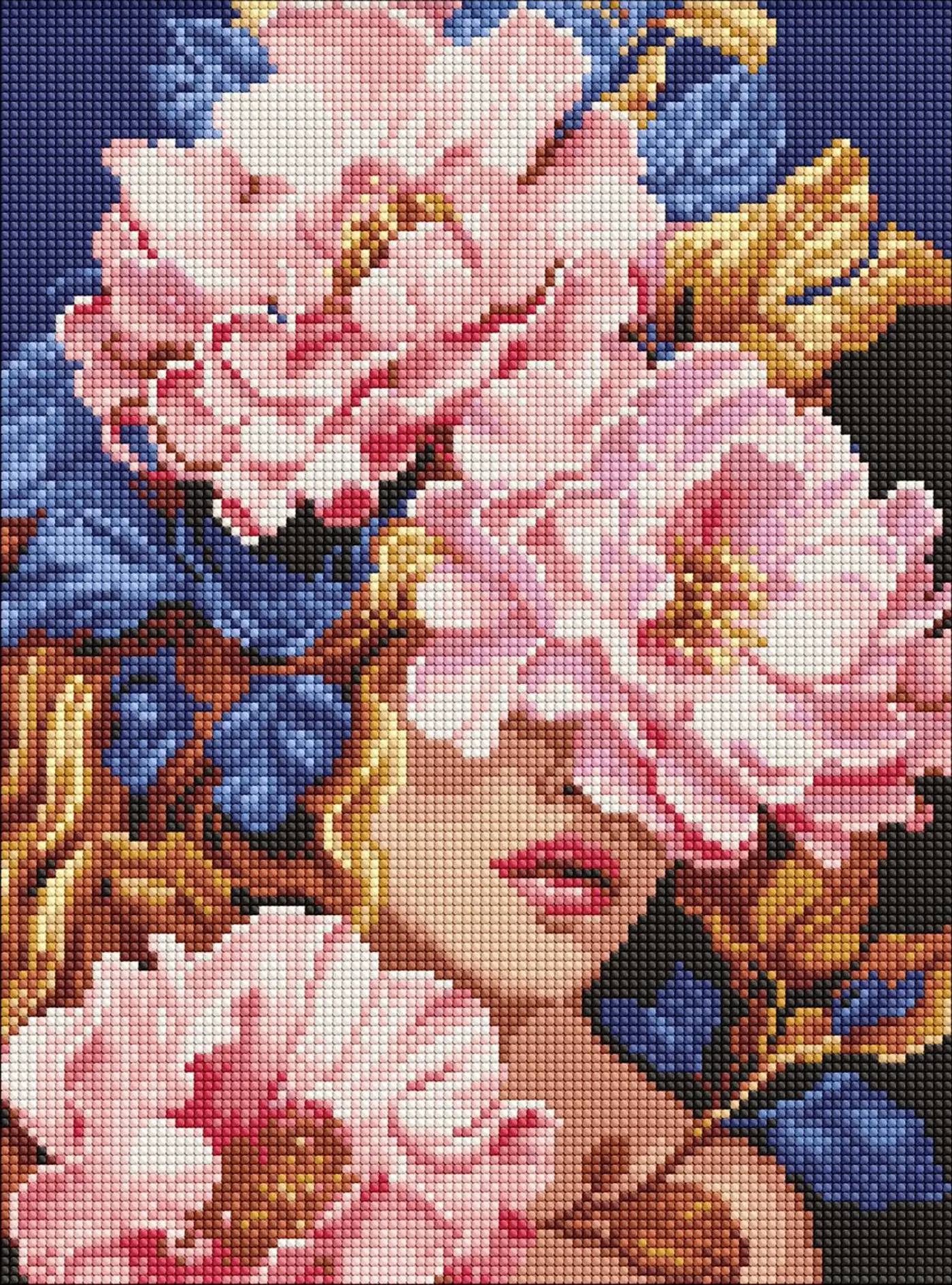 Diamantová mozaika 30×40 cm – Květinový půvab - fotografie 1