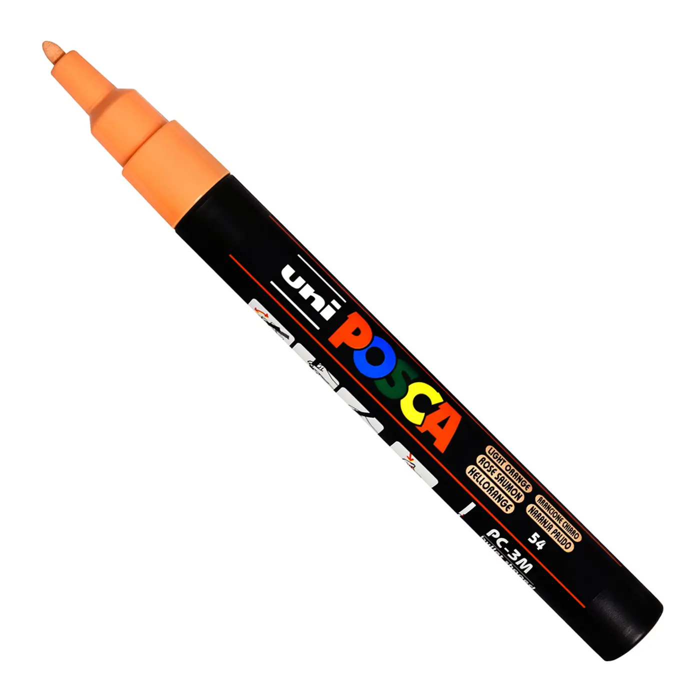 Akrylový fix Uni Posca PC-3M 0,9–1,3 mm – 54 světle oranžová - fotografie 1