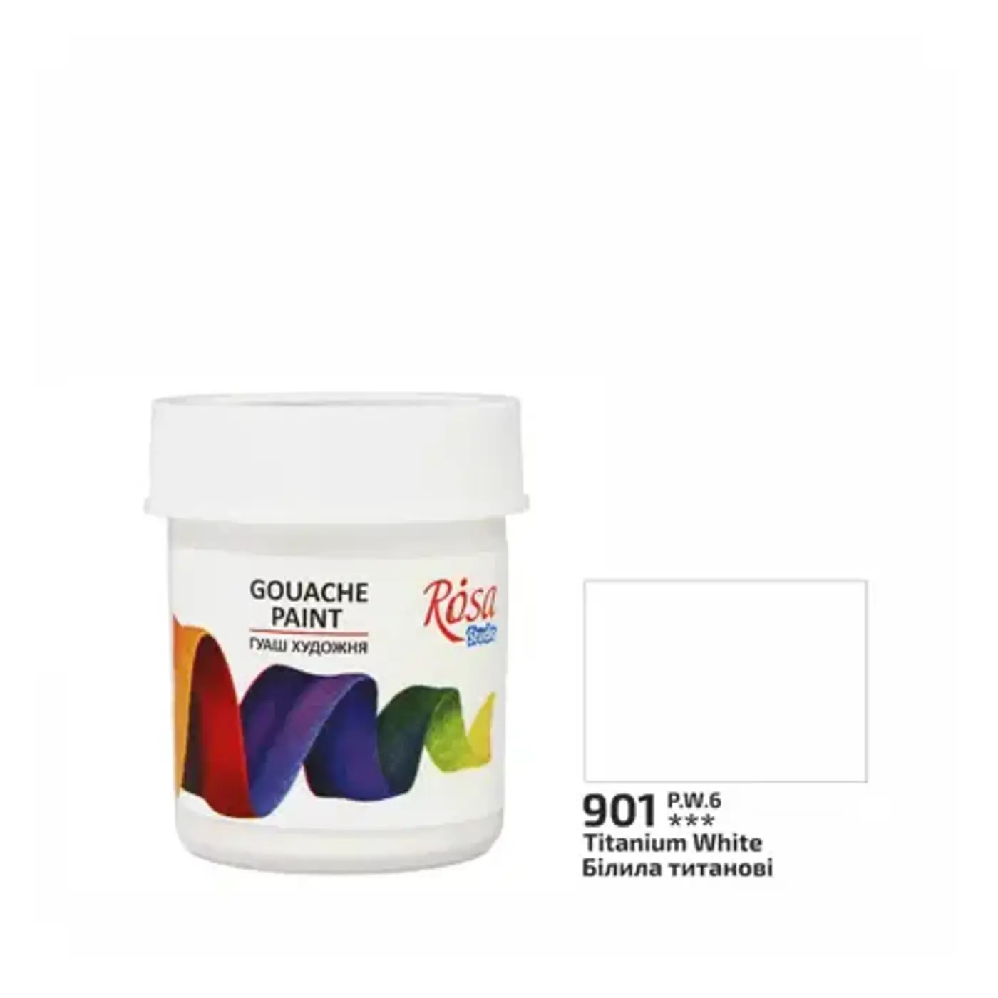 Kvašová barva Rosa 901 titanium white 20ml  - fotografie 1