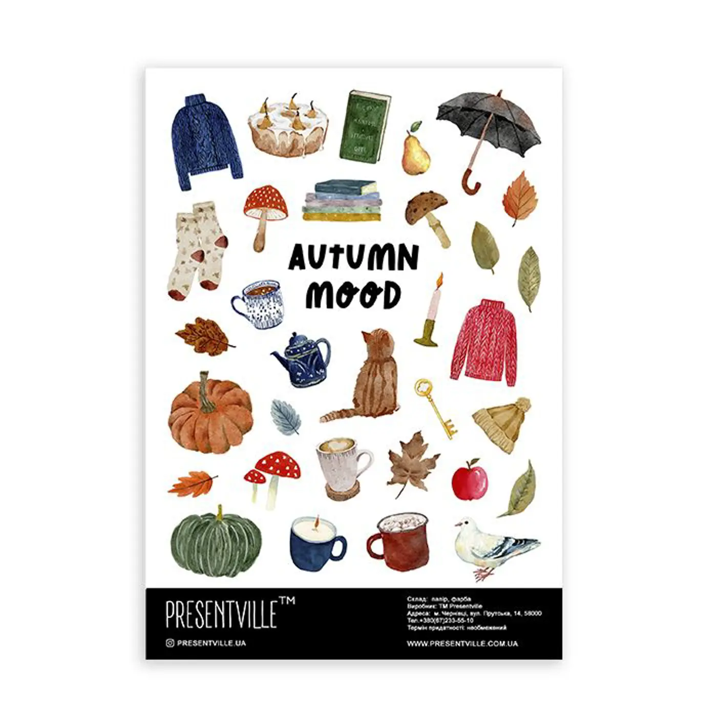 Sada samolepek A5 – dekorativní samolepky Autumn mood - fotografie 1
