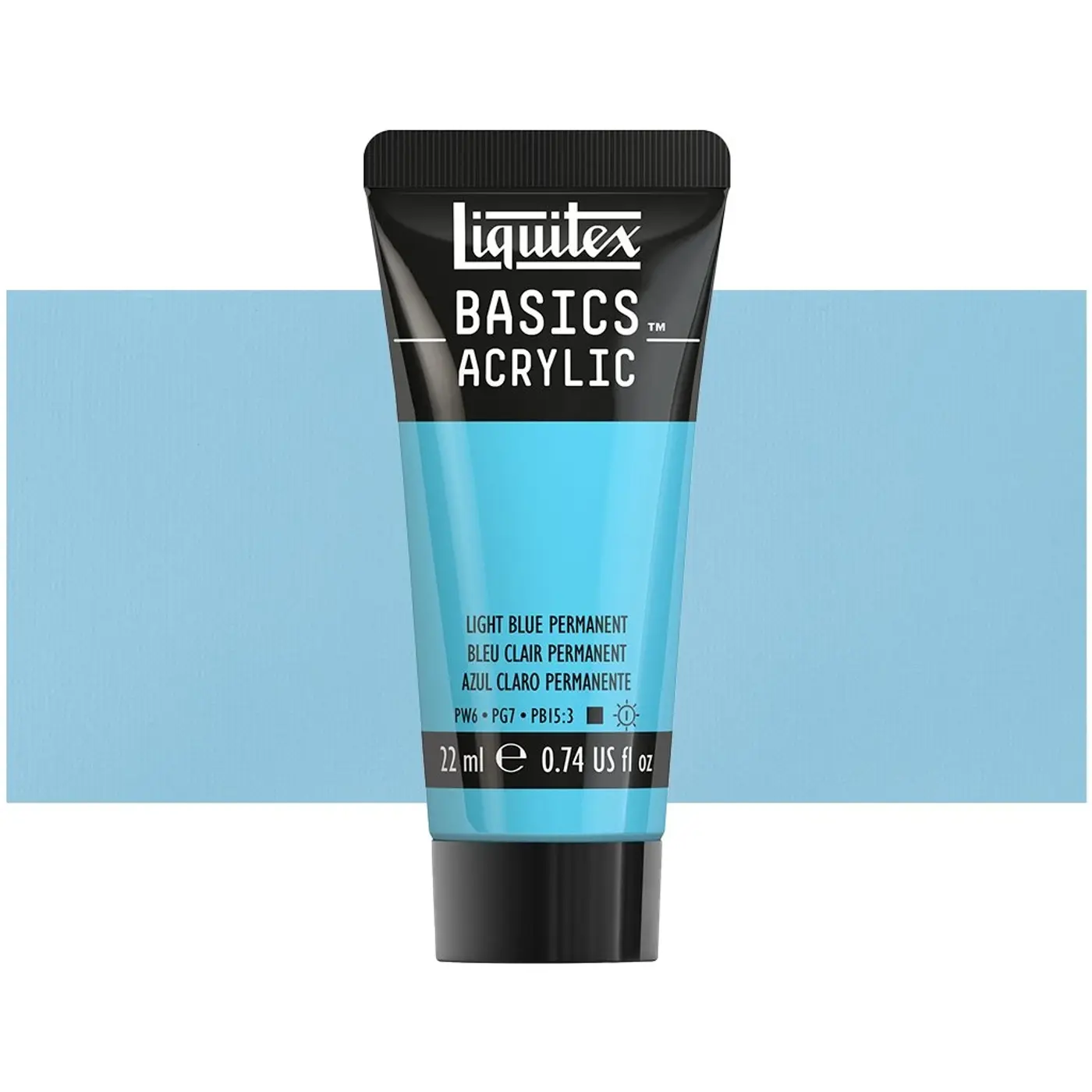 Akrylová barva Liquitex Basics 22 ml – 770 light blue permanent - fotografie 1