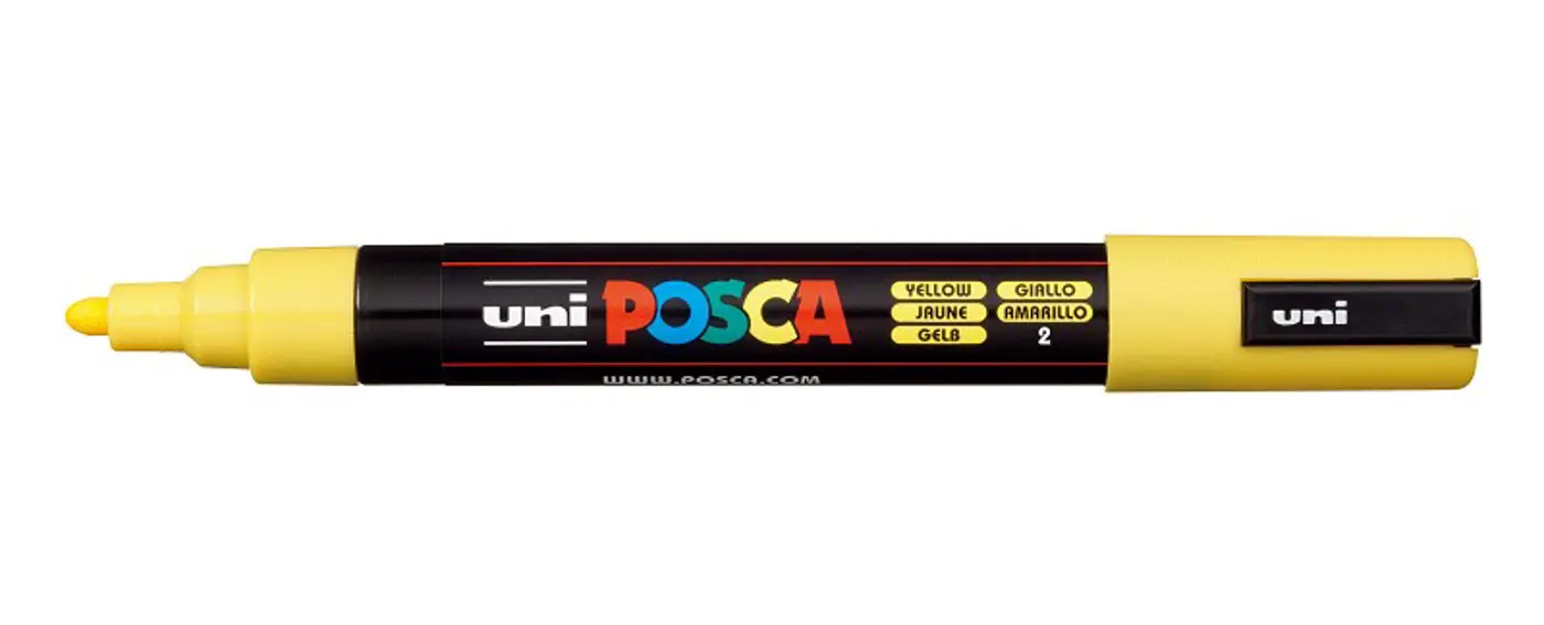 Popisovač POSCA PC-5M žlutý - fotografie 1
