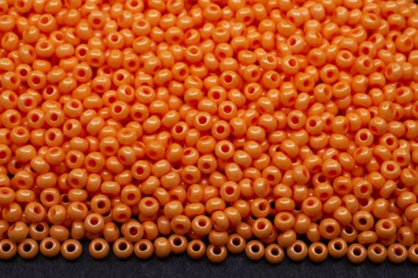 PRECIOSA rokajl 6/0, 3,7 mm, 10 g 16389 Oranžová  - fotografie 1