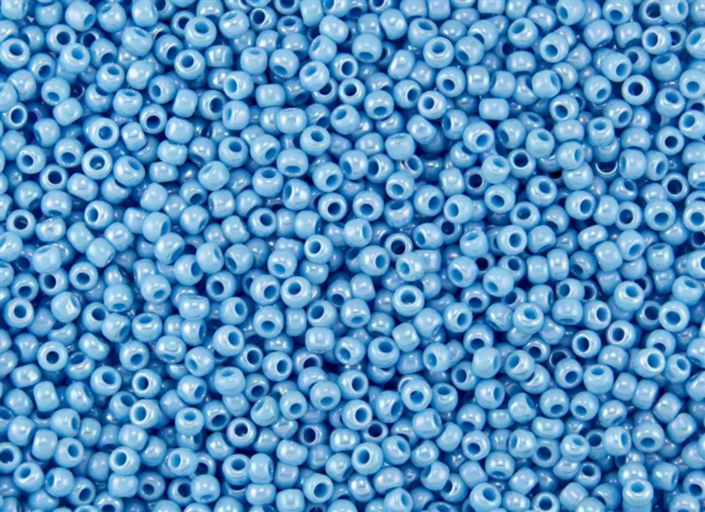 Rokajlové korálky - Round 11/0 :  Opaque-Rainbow Blue Turquoise TR-11-403 - fotografie 1