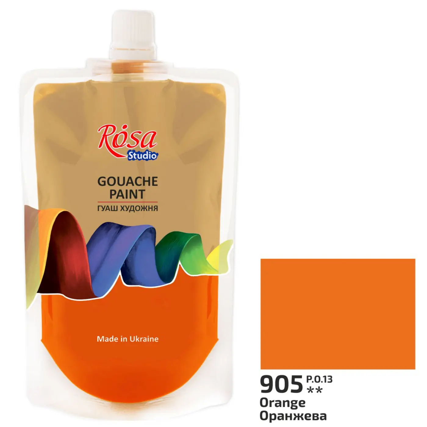 Kvašová barva Rosa – 905 orange 200 ml - fotografie 1