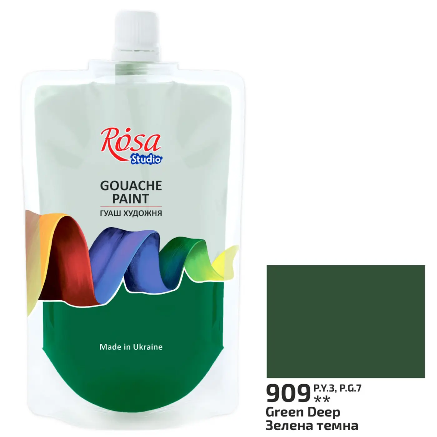 Kvašová barva Rosa – 909 green deep 200 ml - fotografie 1