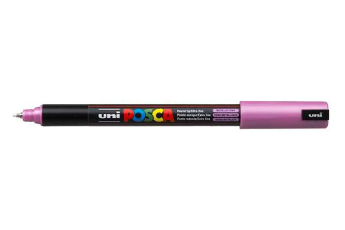 Acrylic marker Uni Posca 0.7mm PC-1MR – M13 metalická růžová - fotografie 1