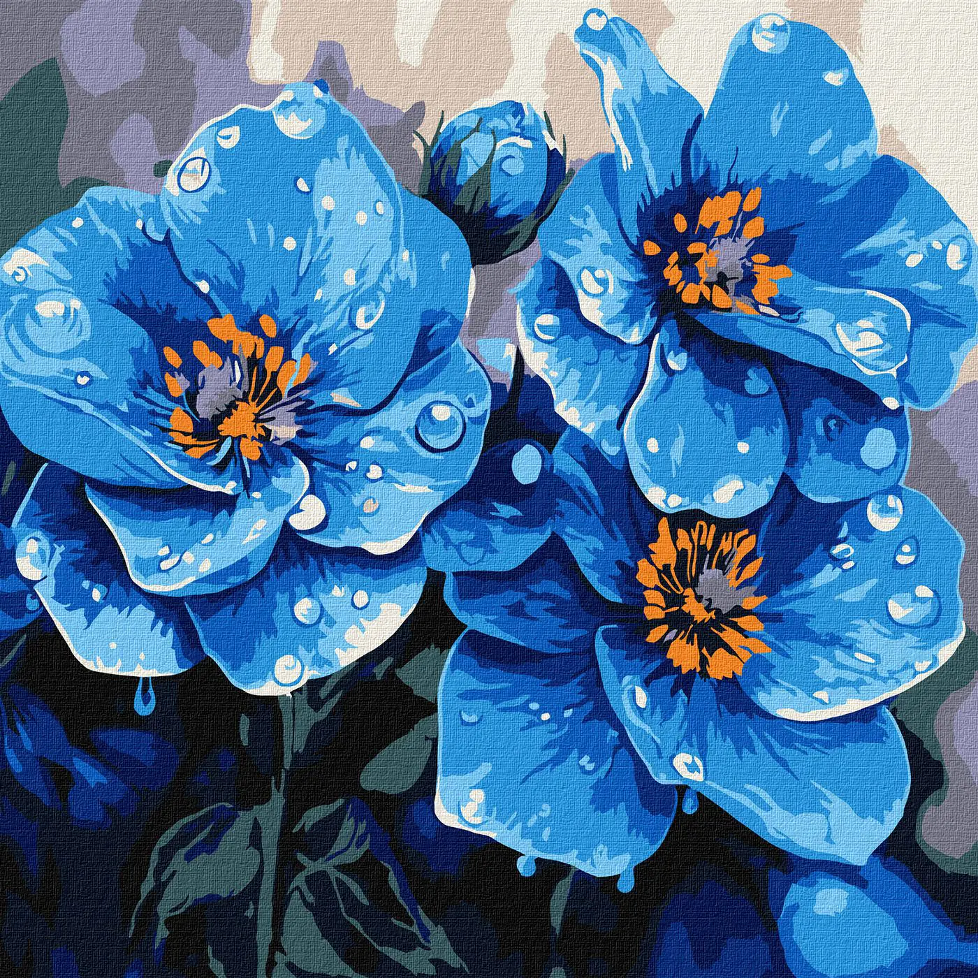 Malování podle čísel – plátno 30×30 cm KHO 3317 Fialky každé ráno - fotografie 1