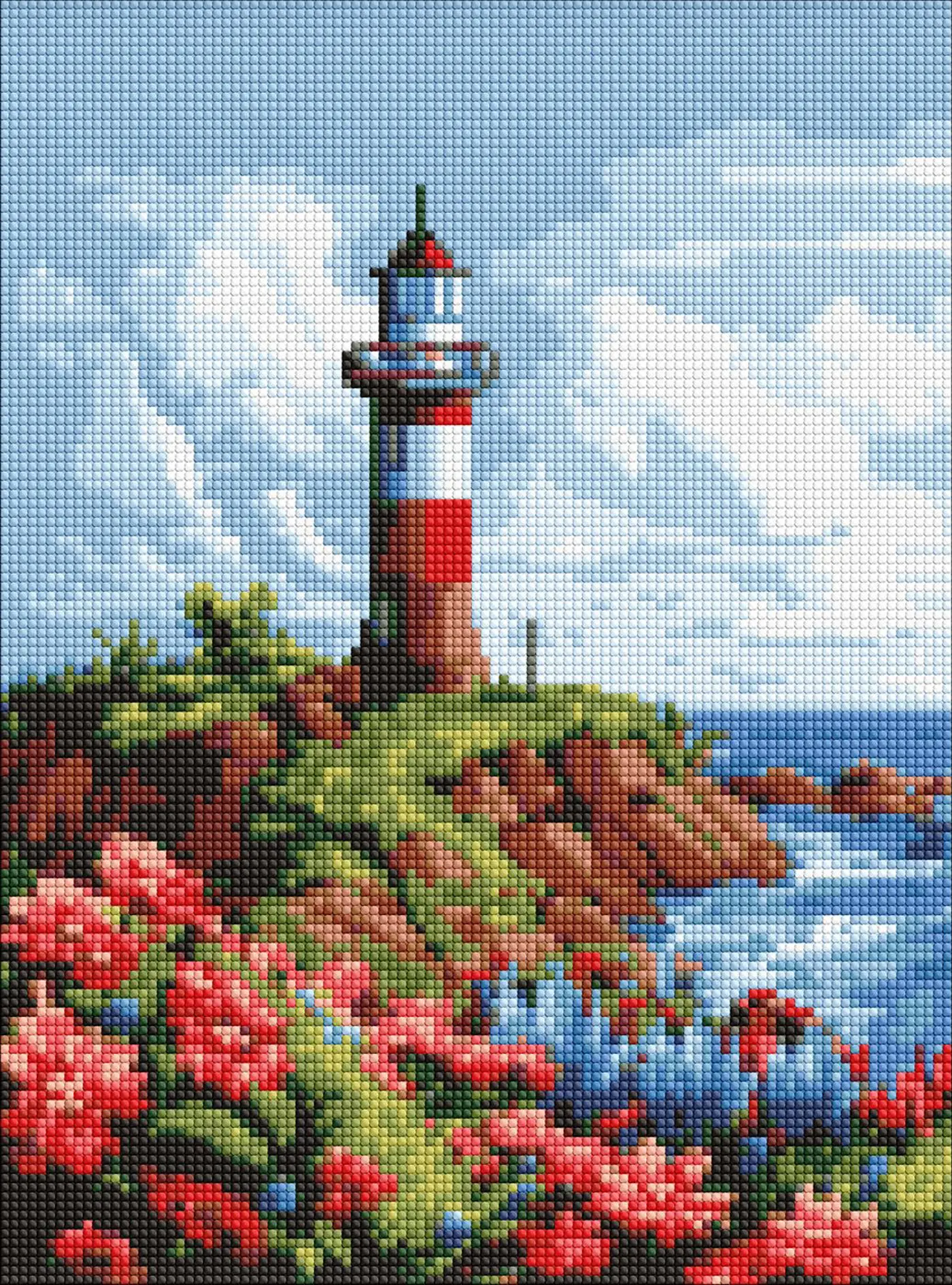 Diamantová mozaika bez rámu 30×40 cm Malebný kraj - fotografie 1