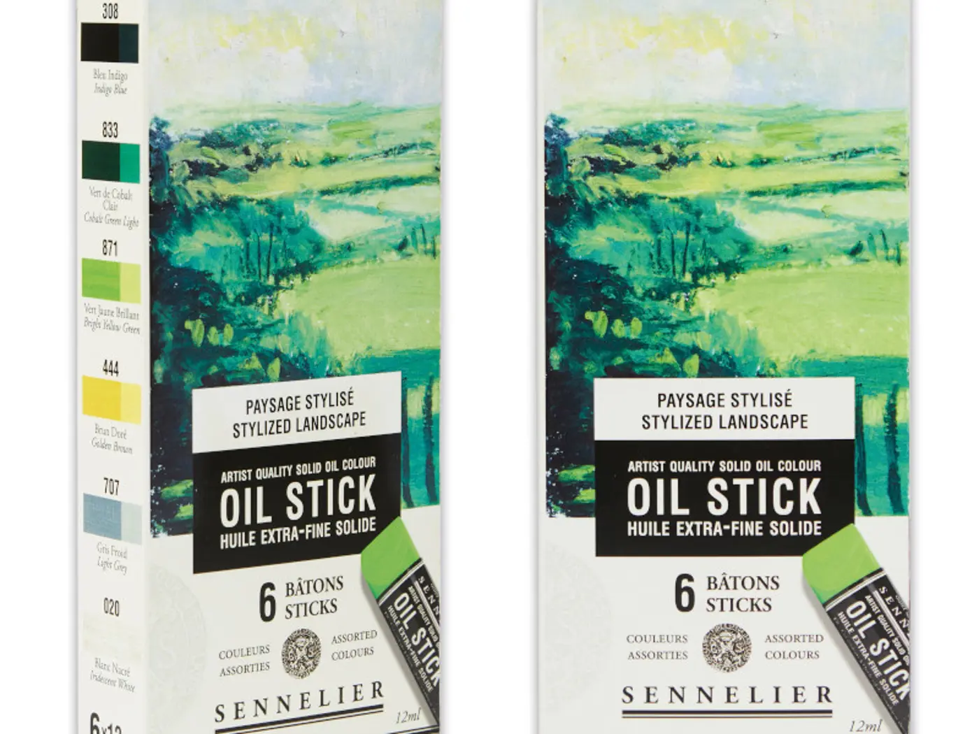 Sennelier oil stick sada 6ks – Stylized landscape - fotografie 1