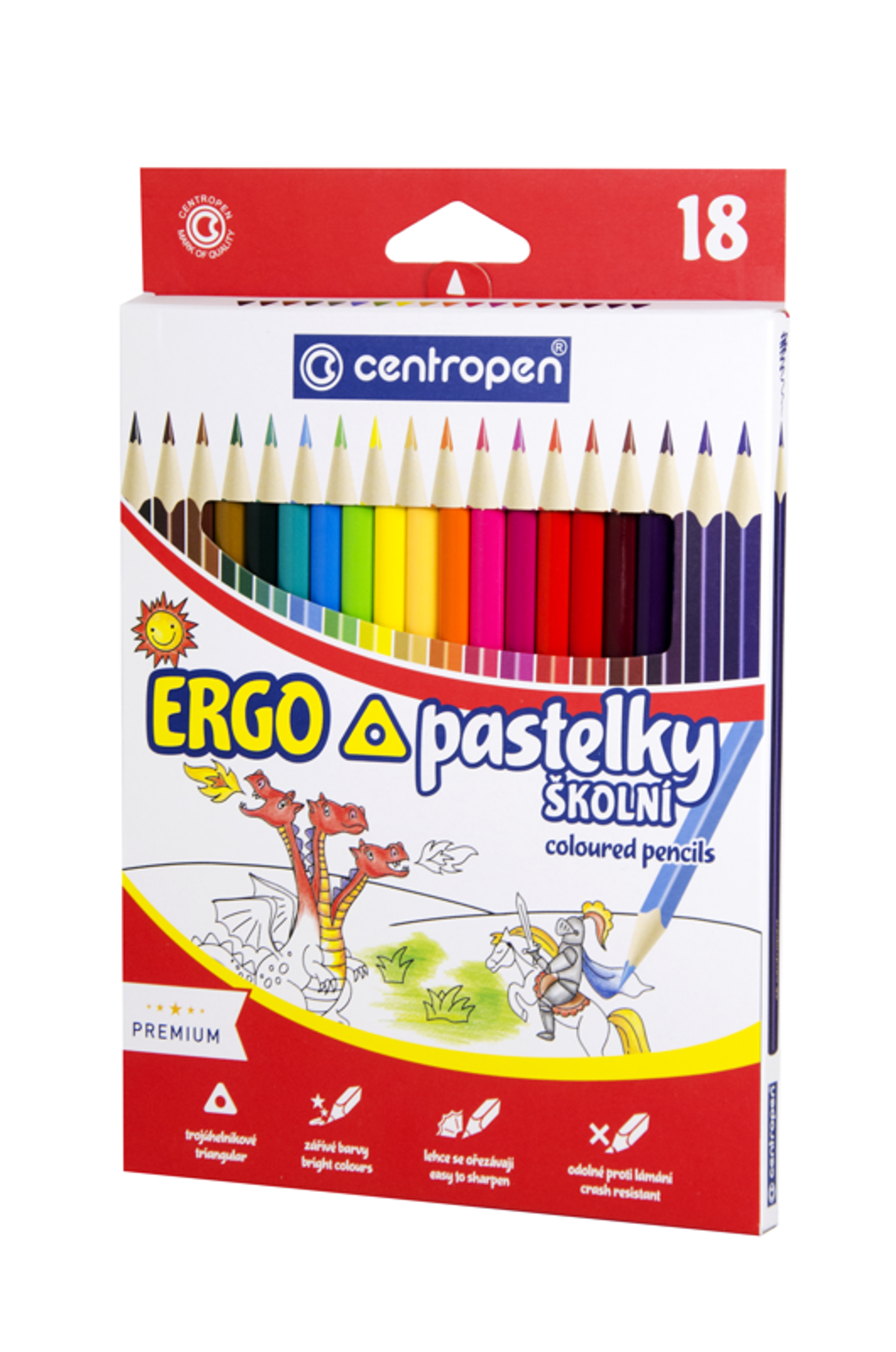 Trojhranné pastelky Centropen 18ks - fotografie 1